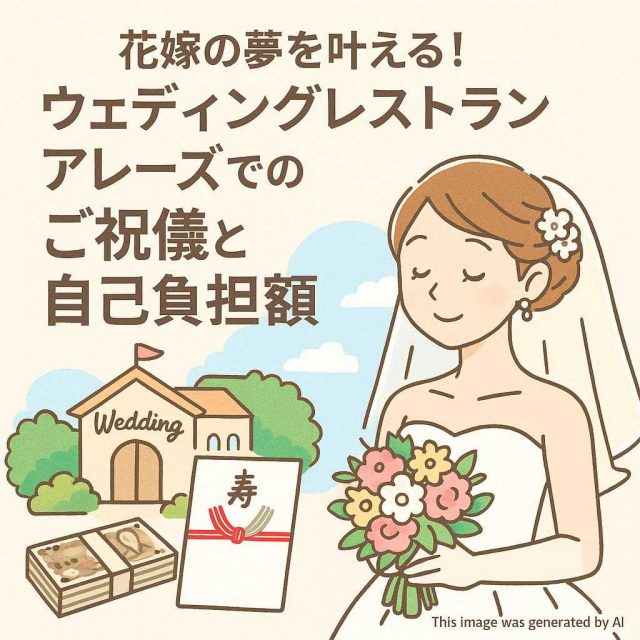 花嫁の夢を叶える！ウェディングレストランアレーズでのご祝儀と自己負担額
