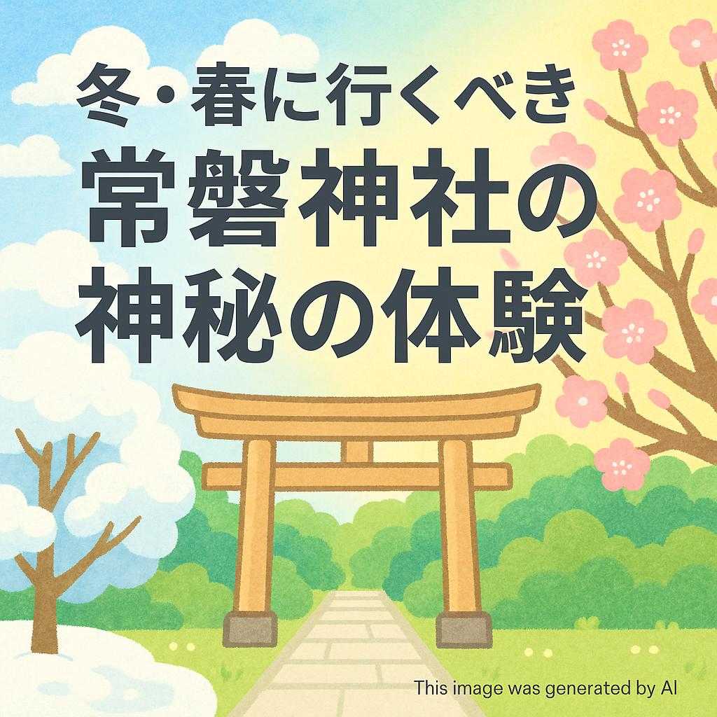 冬・春に行くべき常磐神社の神秘の体験