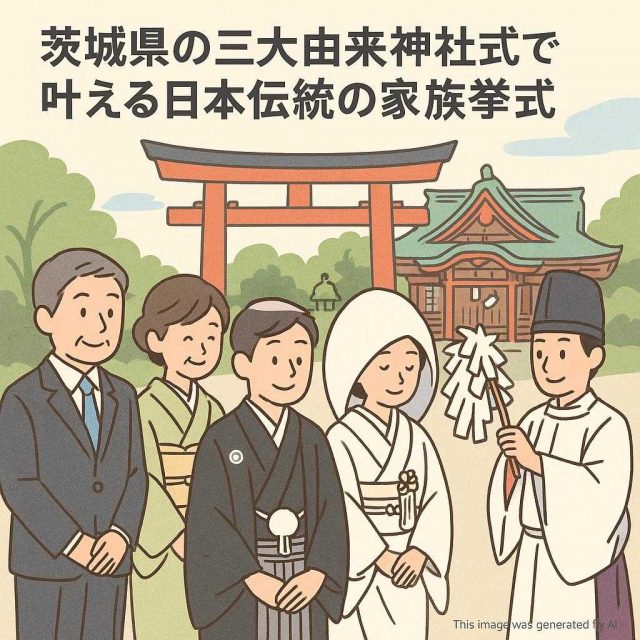 茨城県の三大由来神社式で叶える日本伝統の家族挙式