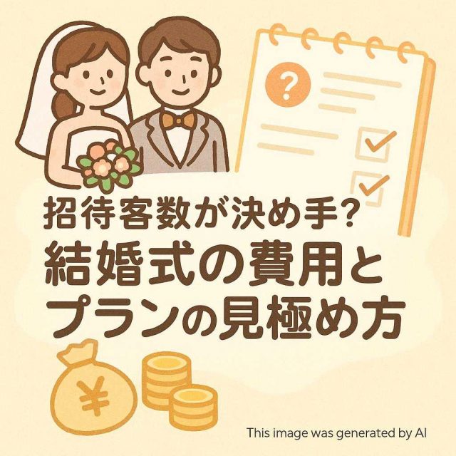 招待客数が決め手？結婚式の費用とプランの見極め方