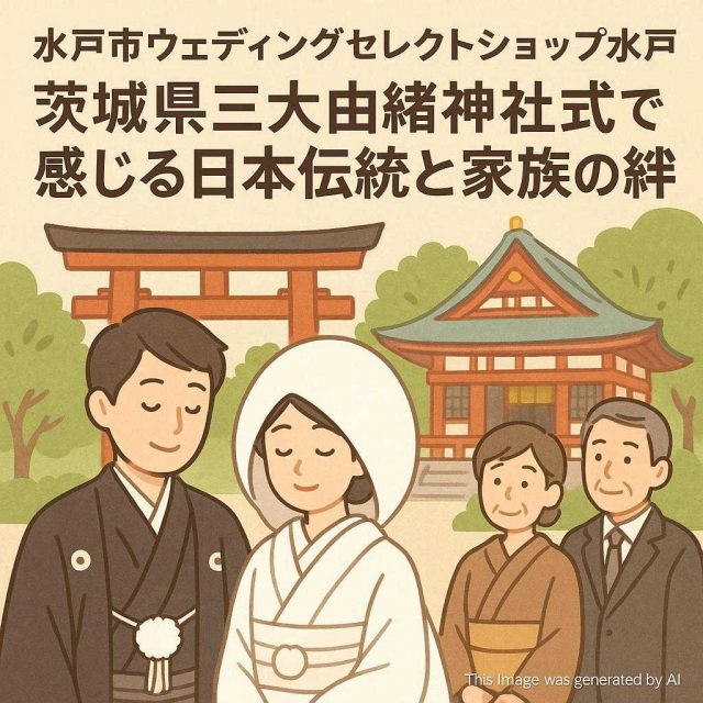 水戸市ウェディングセレクトショップ水戸 茨城県三大由来神社式で感じる日本伝統と家族の絆