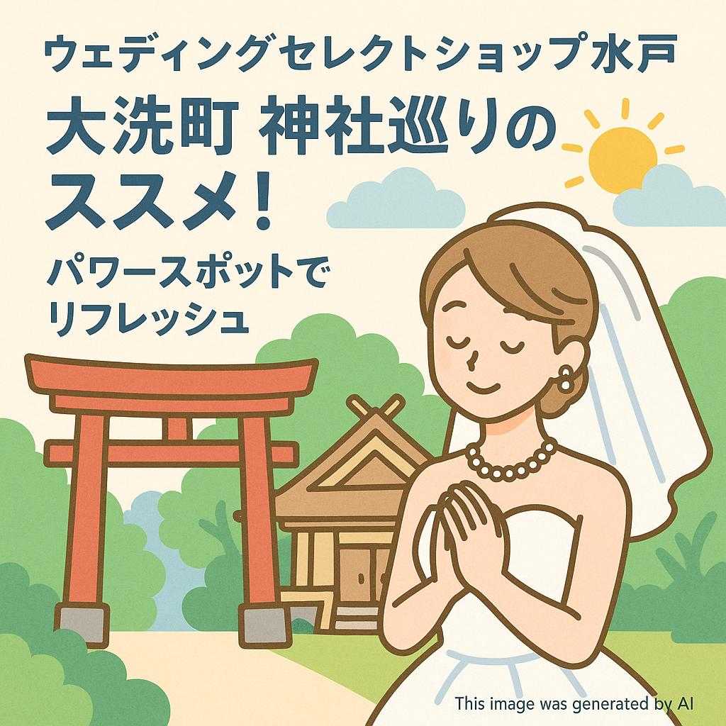 ウェディングセレクトショップ水戸 大洗町 神社巡りのススメ！パワースポットでリフレッシュ