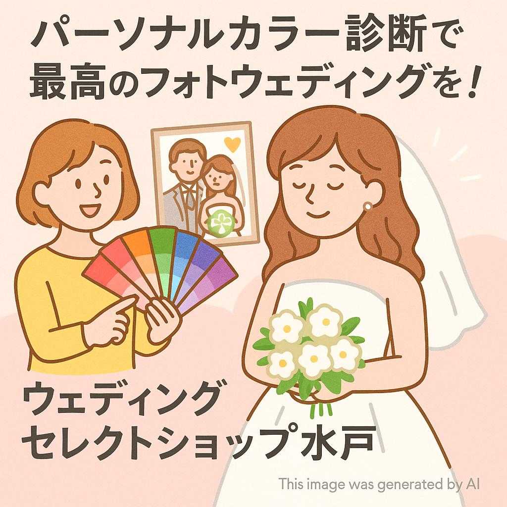 パーソナルカラー診断で最高のフォトウェディングを！ウェディングセレクトショップ水戸
