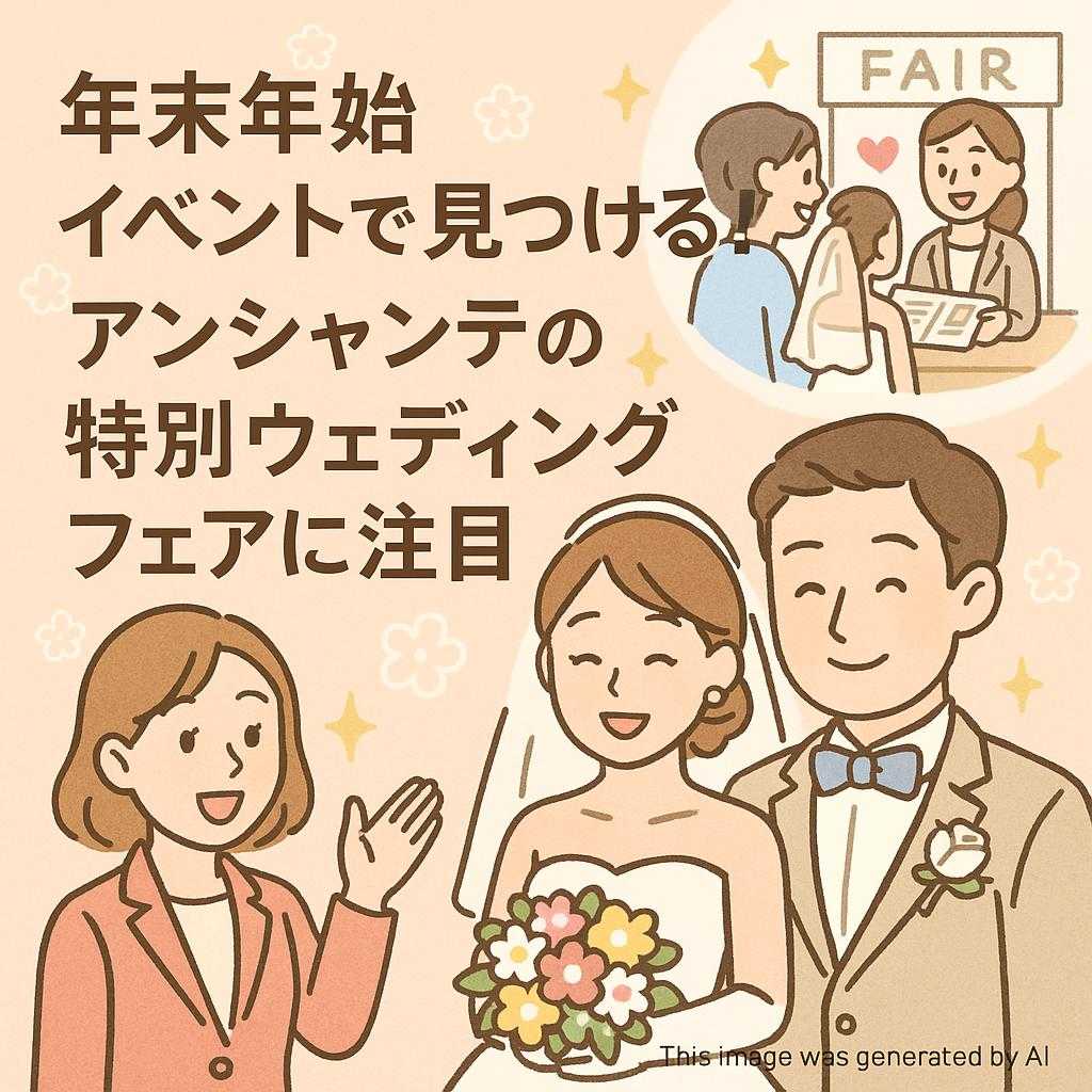 年末年始イベントで見つける!アンシャンテの特別ウェディングフェアに注目