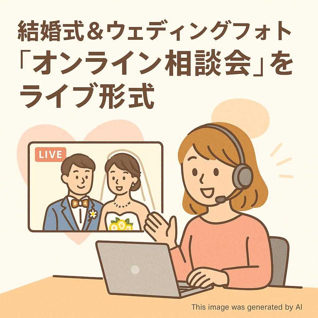 結婚式&ウェディングフォト 「オンライン相談会」をライブ形式