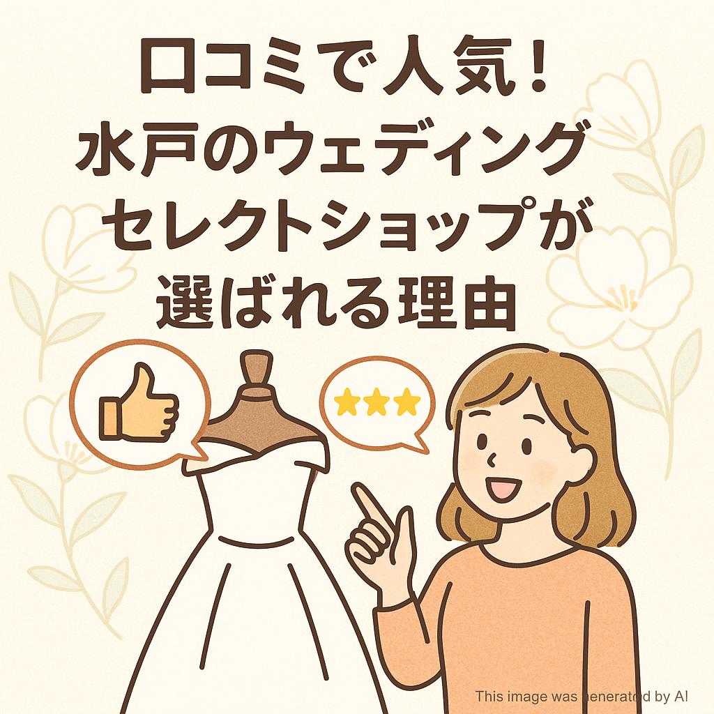 口コミで人気!水戸のウェディングセレクトショップが選ばれる理由