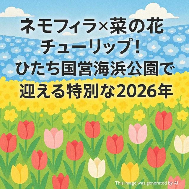 ネモフィラ×菜の花×チューリップ！ひたち国営海浜公園で迎える特別な2026年