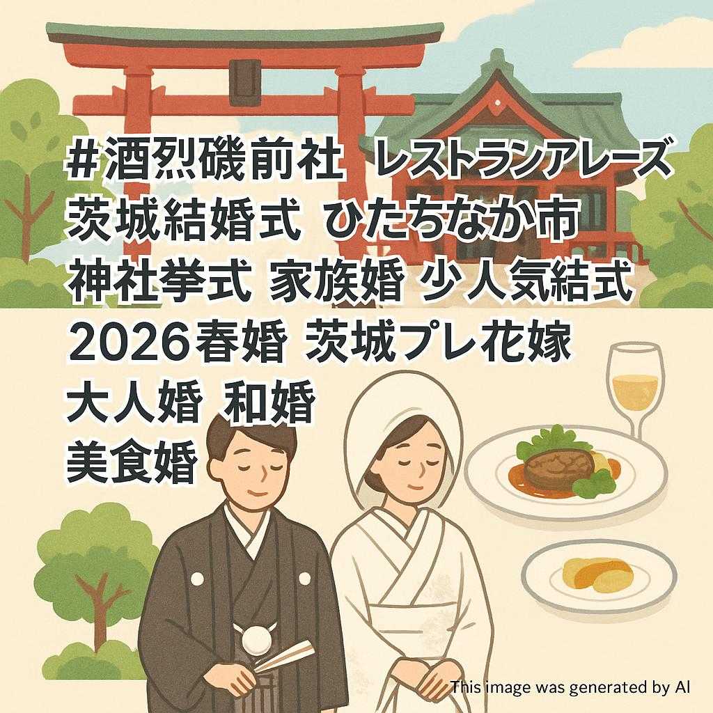 #酒列磯前神社 #レストランアレーズ #茨城結婚式 #ひたちなか市 #神社挙式 #家族婚 #少人数結婚式 #2026春婚 #茨城プレ花嫁 #大人婚 #和婚 #美食婚