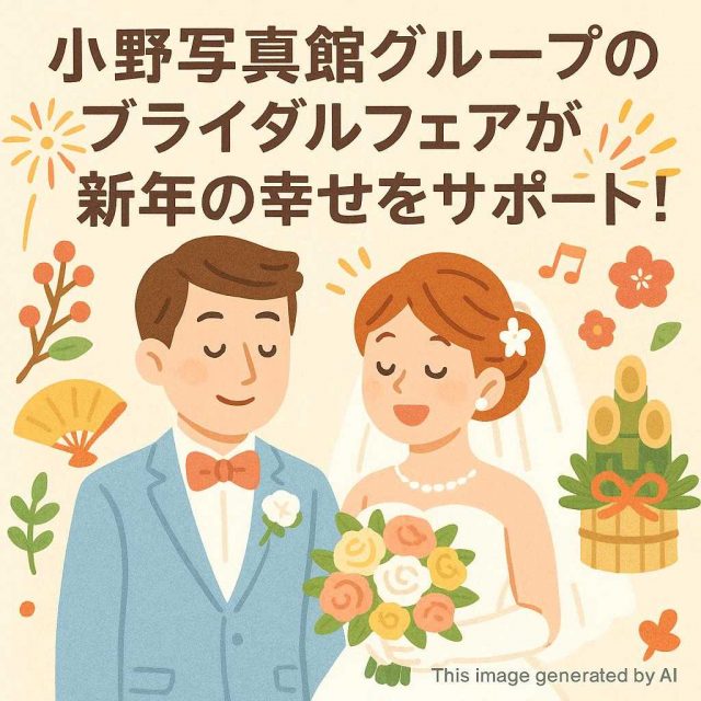 小野写真館グループのブライダルフェアが新年の幸せをサポート！