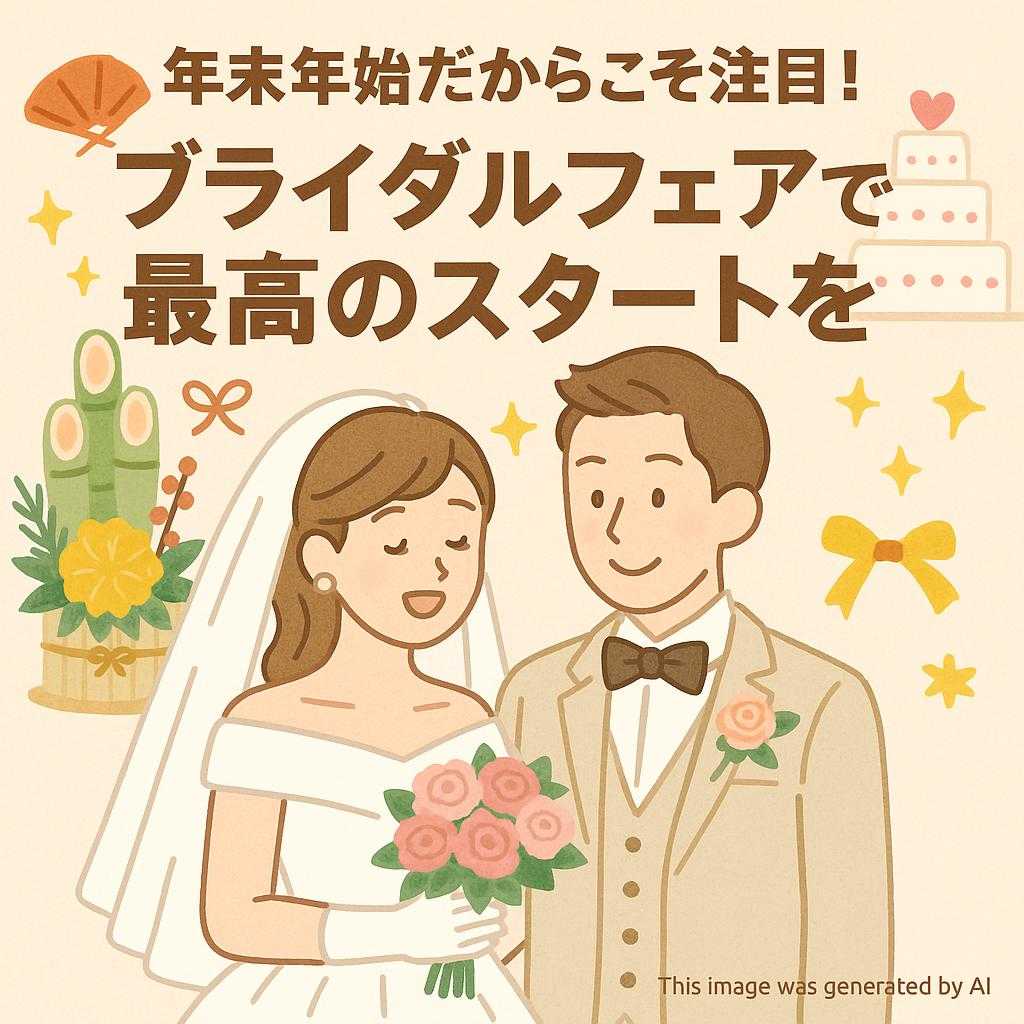 年末年始だからこそ注目!ブライダルフェアで最高のスタートを