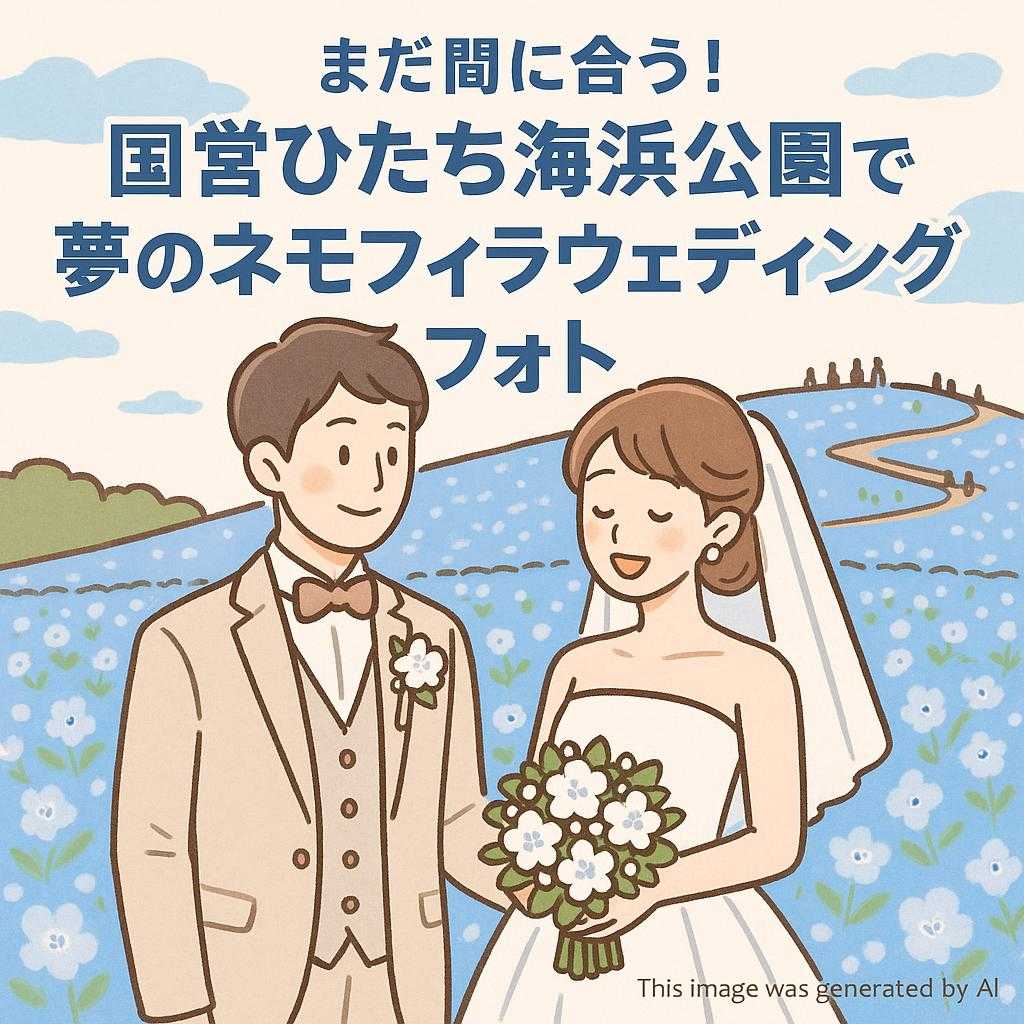 まだ間に合う!国営ひたち海浜公園で夢のネモフィラウェディングフォト