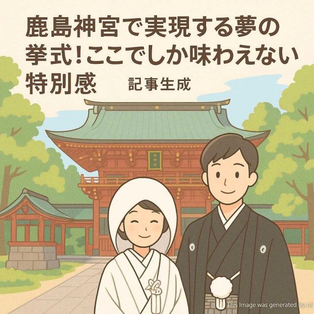 鹿島神宮で実現する夢の挙式！ここでしか味わえない特別感 記事生成