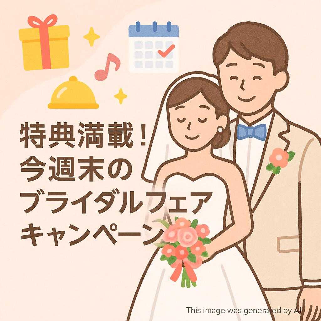 特典満載!今週末のブライダルフェアキャンペーン