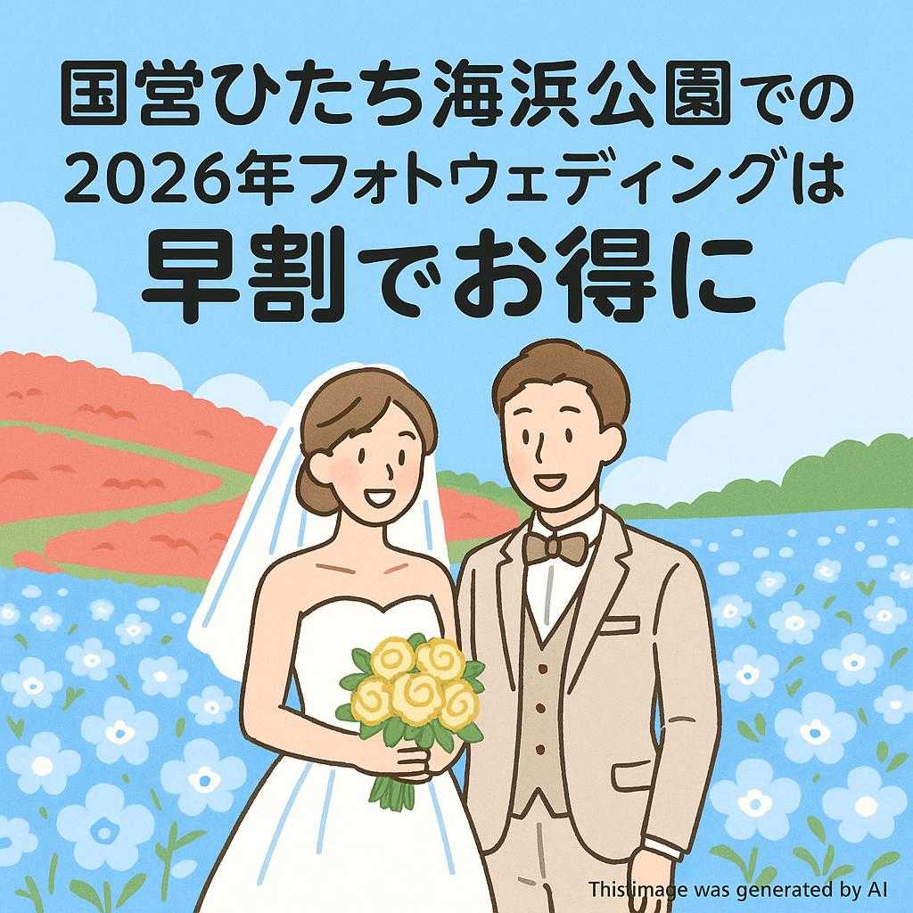 国営ひたち海浜公園での2026年フォトウェディングは早割でお得に