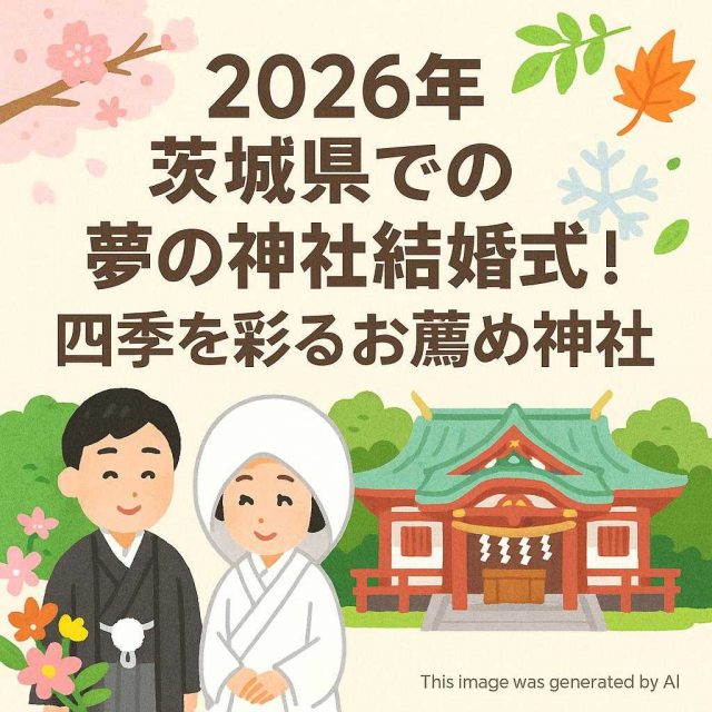 2026年茨城県での夢の神社結婚式！四季を彩るお薦め神社