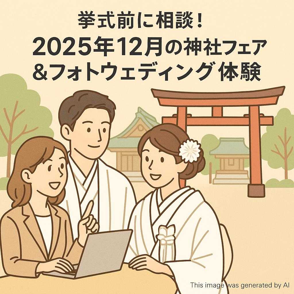 挙式前に相談!2025年12月の神社フェア&フォトウェディング体験