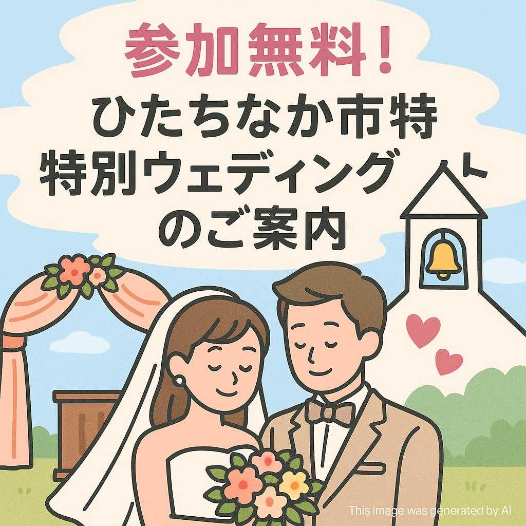 参加無料！ひたちなか市特別ウェディングイベントのご案内