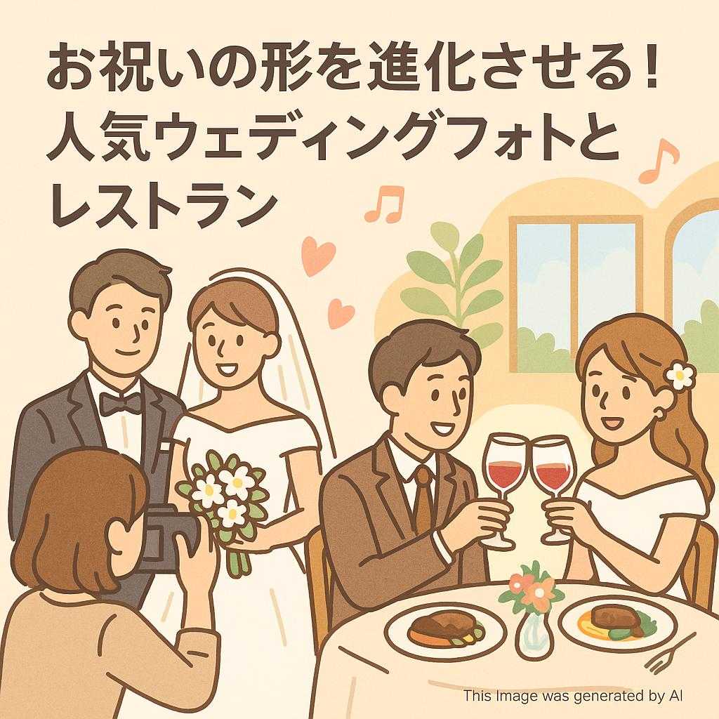 お祝いの形を進化させる!人気ウェディングフォトとレストラン