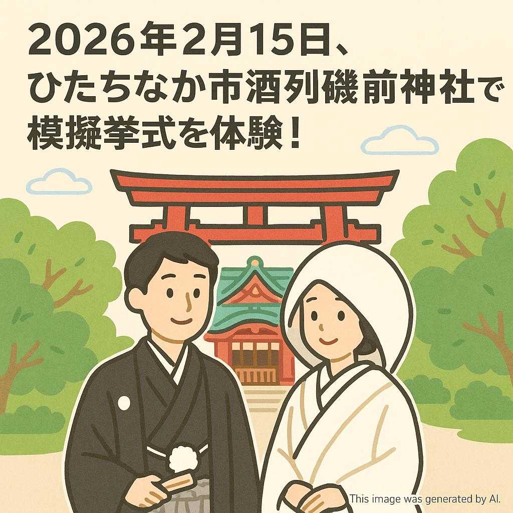 2026年2月15日、ひたちなか市酒列磯前神社で模擬挙式を体験！
