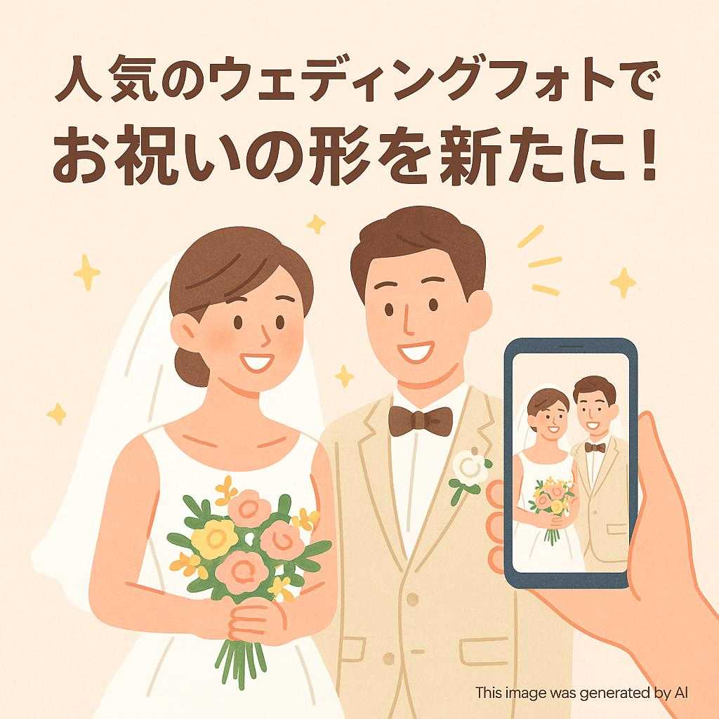 人気のウェディングフォトでお祝いの形を新たに!