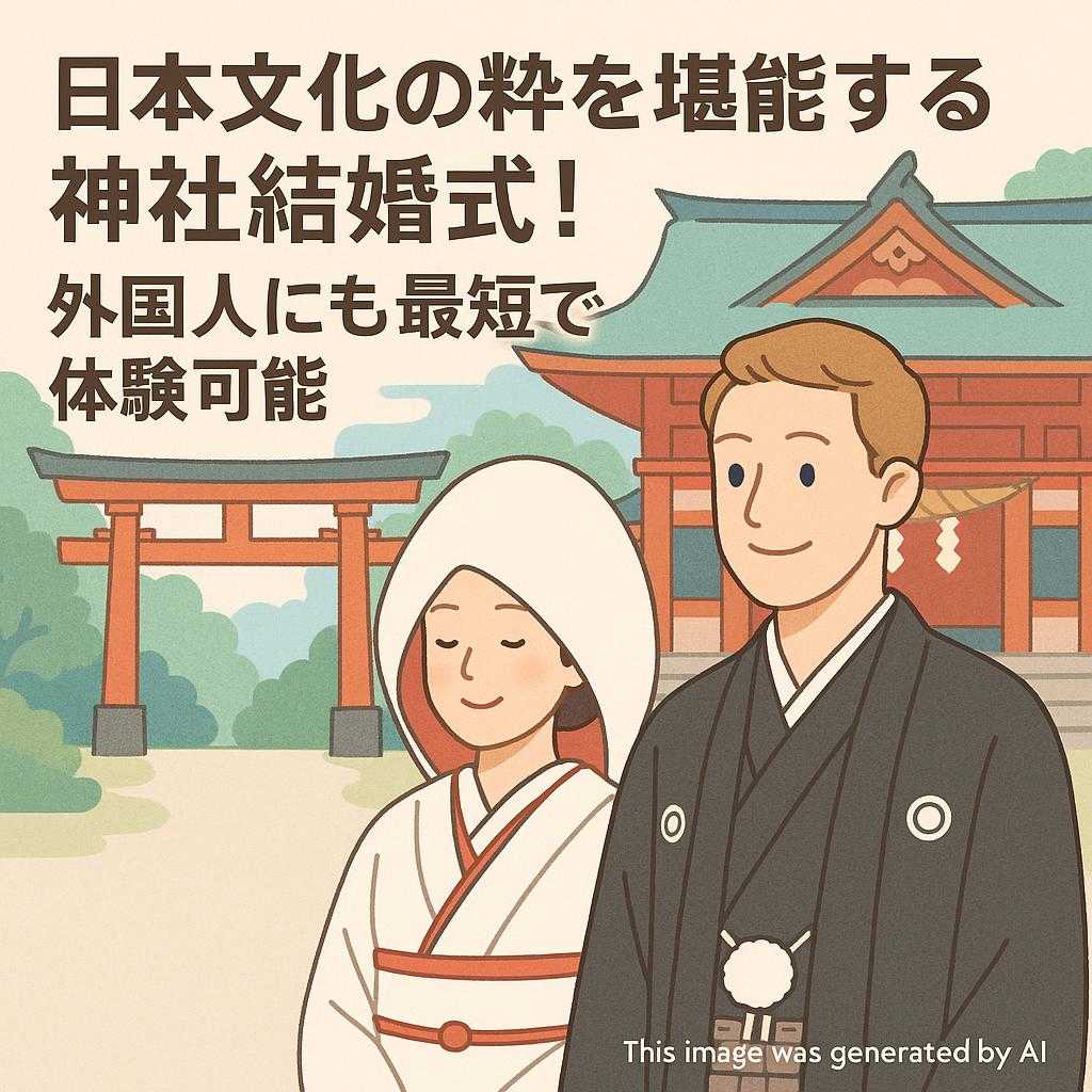 日本文化の粋を堪能する神社結婚式！外国人にも最短で体験可能