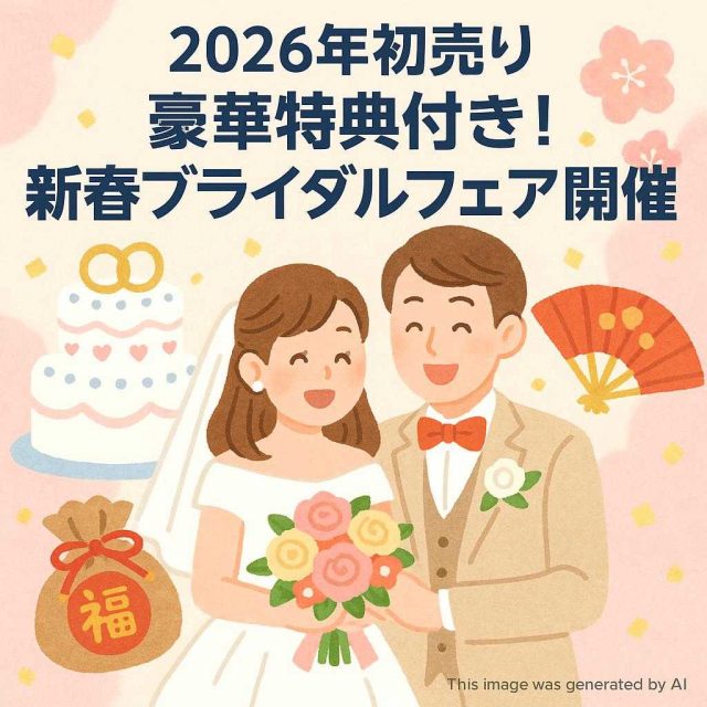【2026年初売り】豪華特典付き！新春ブライダルフェア開催