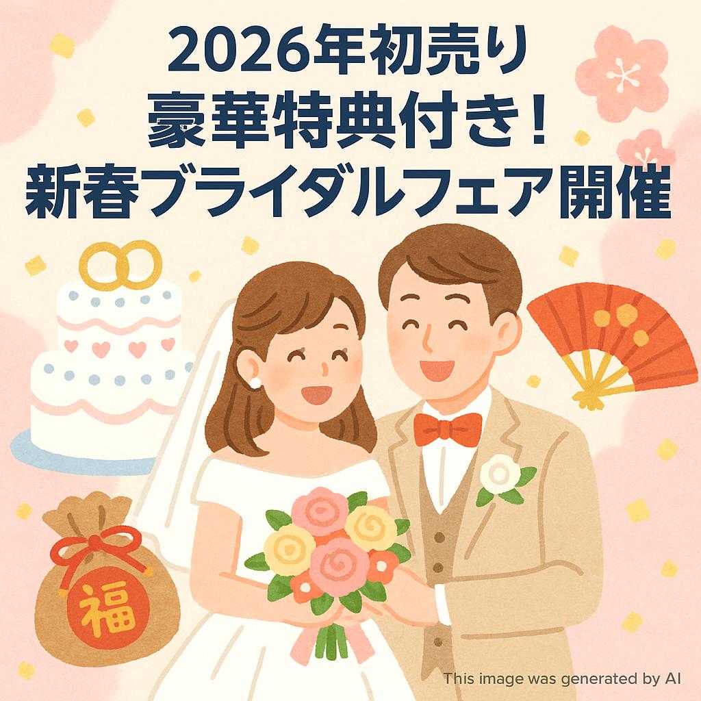 【2026年初売り】豪華特典付き!新春ブライダルフェア開催