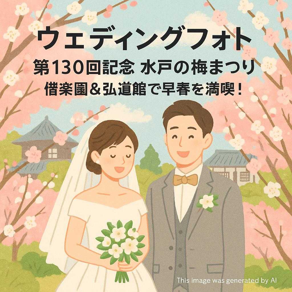 ウェディングフォト「第130回記念 水戸の梅まつり」 偕楽園&弘道館で早春を満喫!