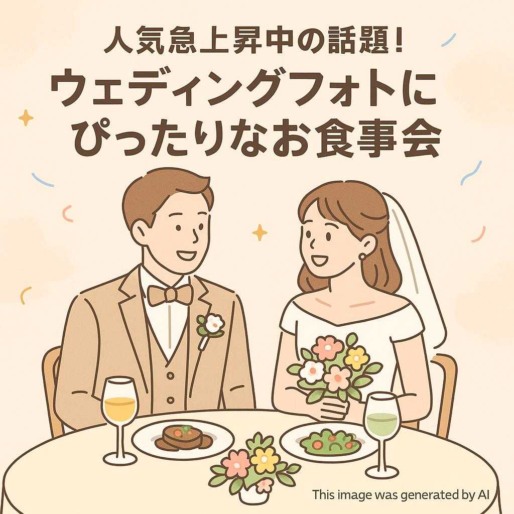 人気急上昇中の話題!ウェディングフォトにぴったりなお食事会