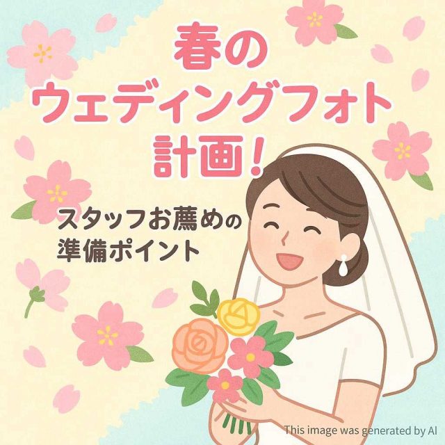 春のウェディングフォト計画！スタッフお薦めの準備ポイント