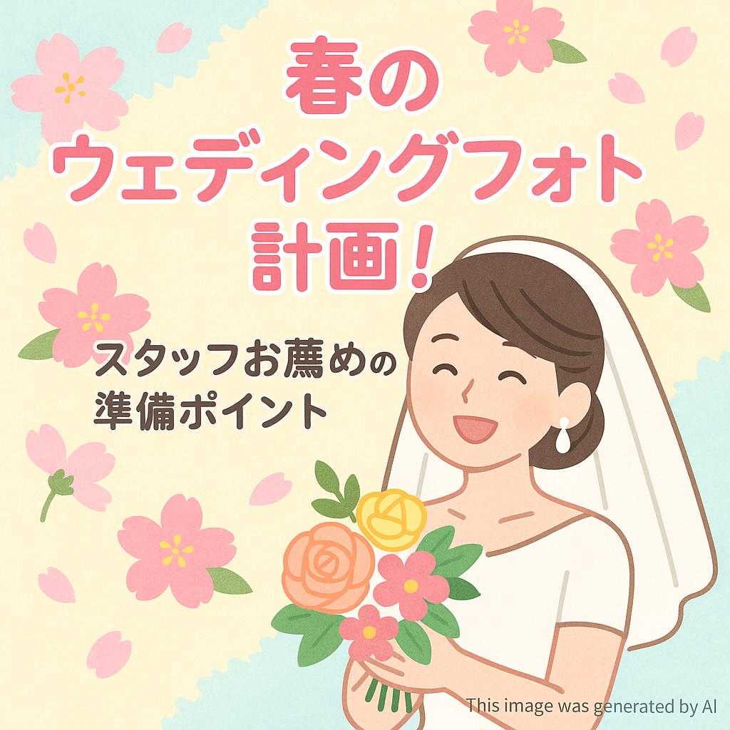 春のウェディングフォト計画！スタッフお薦めの準備ポイント