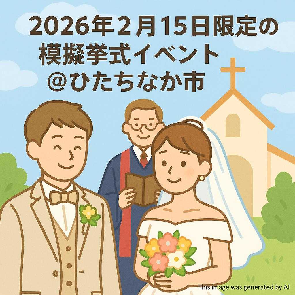 2026年2月15日限定の模擬挙式イベント@ひたちなか市