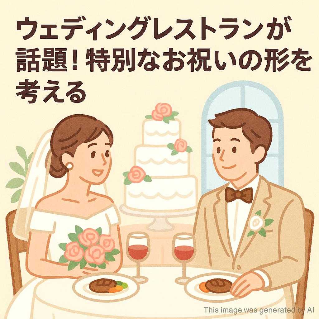 ウェディングレストランが話題!特別なお祝いの形を考える