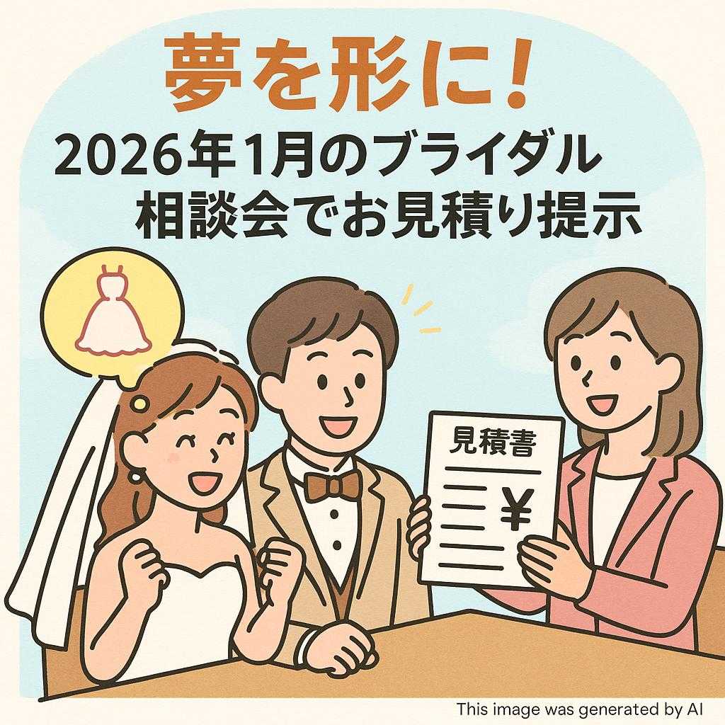 夢を形に!2026年1月のブライダル相談会でお見積り提示