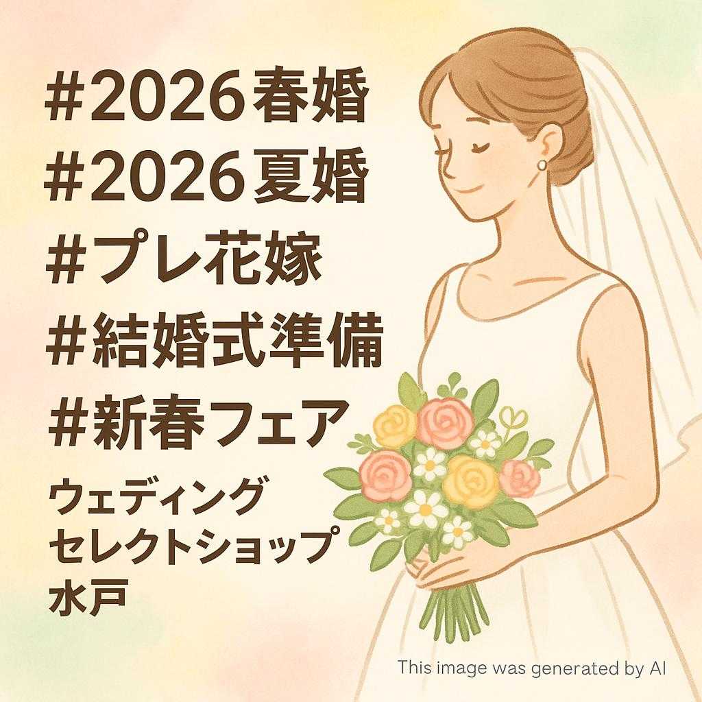 #2026春婚 #2026夏婚 #プレ花嫁 #結婚式準備 #新春フェア #ウェディングセレクトショップ水戸