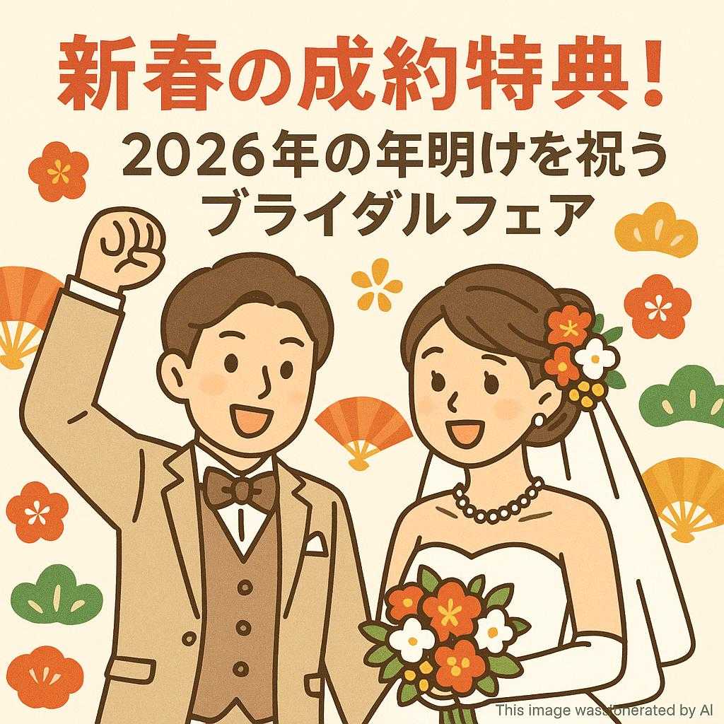 新春の成約特典!2026年の年明けを祝うブライダルフェア