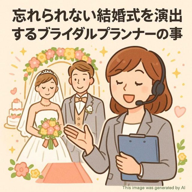 忘れられない結婚式を演出するブライダルプランナーの仕事