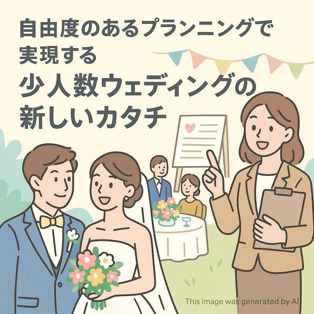 自由度のあるプランニングで実現する・少人数ウェディングの新しいカタチ