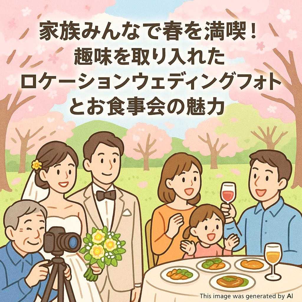 家族みんなで春を満喫！趣味を取り入れたロケーションウェディングフォトとお食事会の魅力