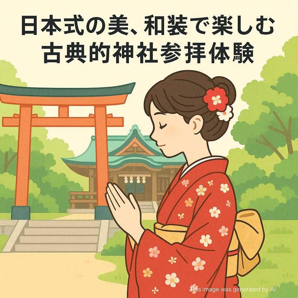 日本式の美、和装で楽しむ古典的神社参拝体験
