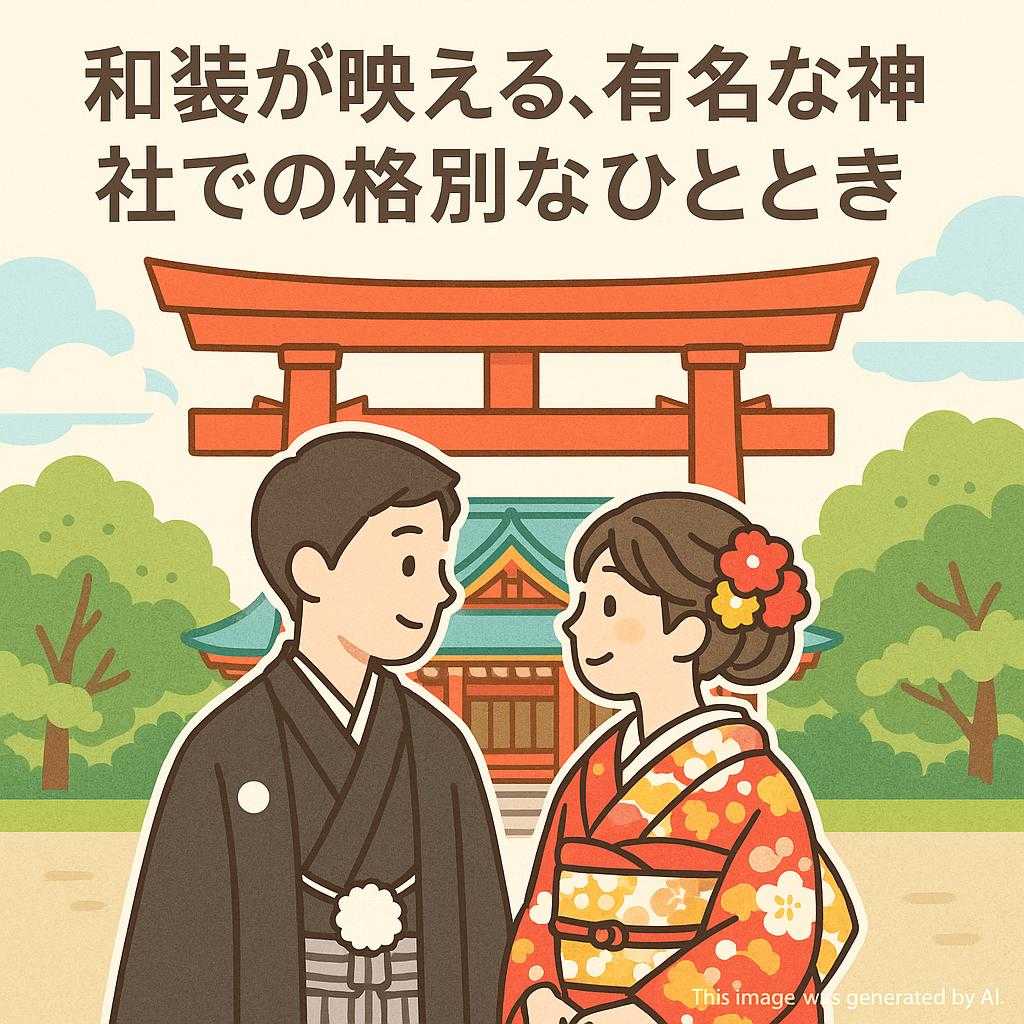 和装が映える、有名な神社での格別なひととき