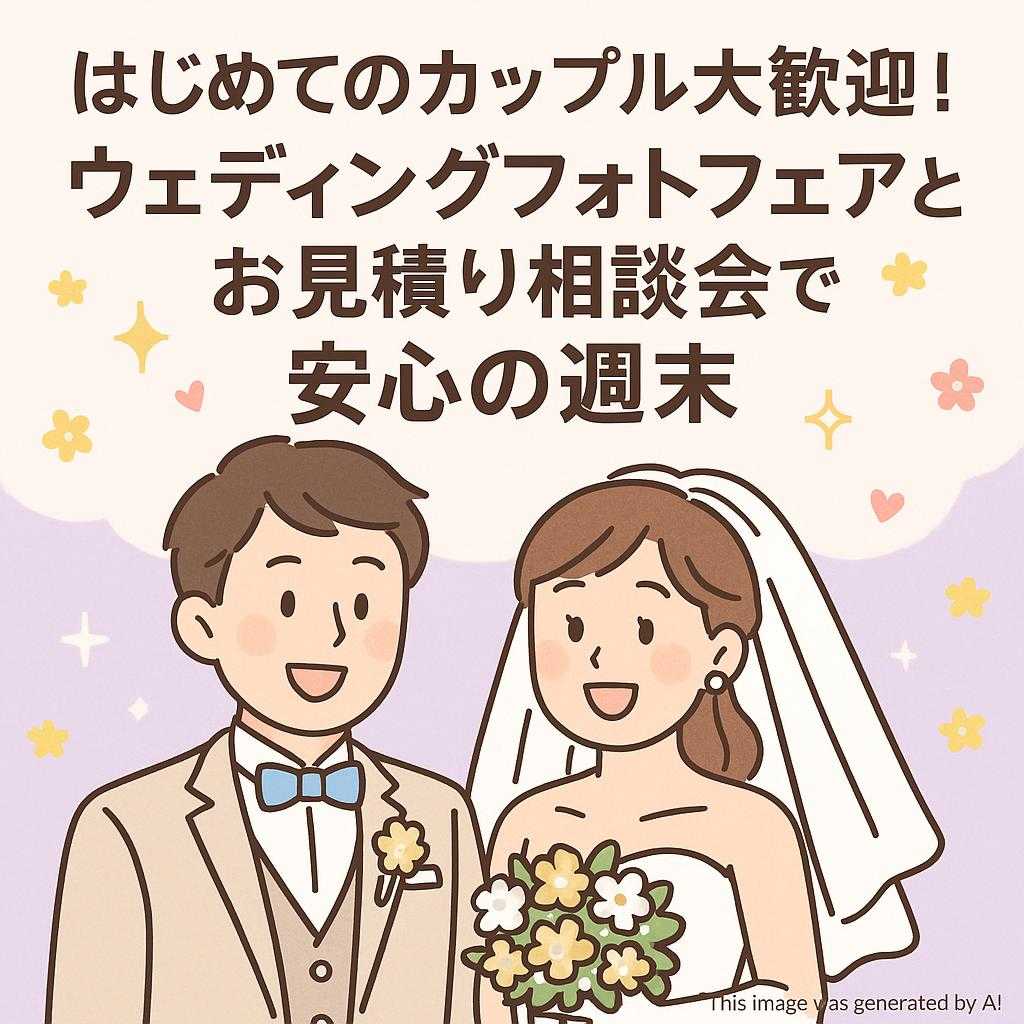 はじめてのカップル大歓迎!ウェディングフォトフェアとお見積り相談会で安心の週末