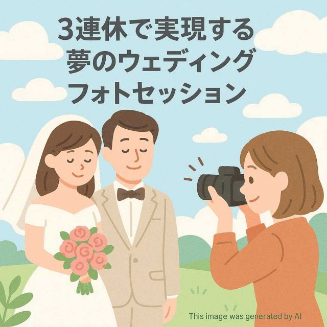 3連休で実現する夢のウェディングフォトセッション