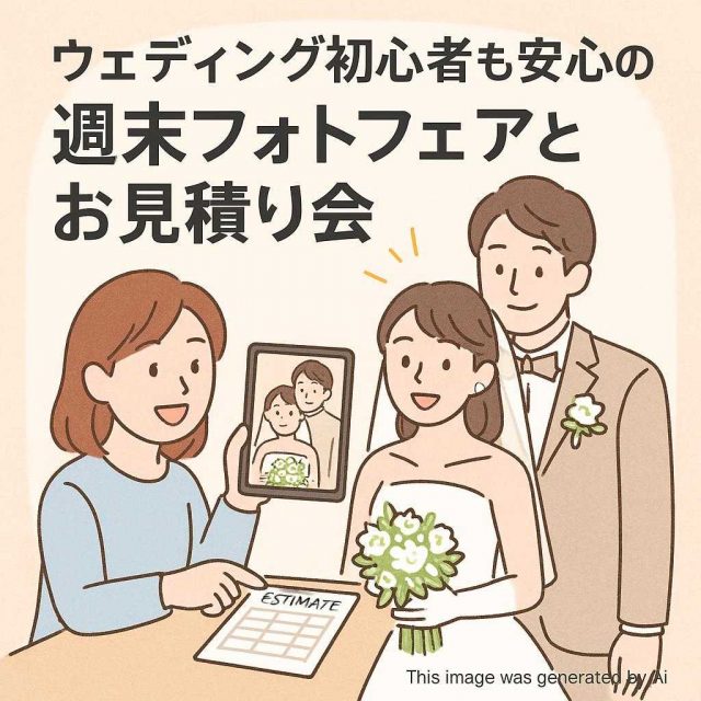 ウェディング初心者も安心の週末フォトフェアとお見積り会