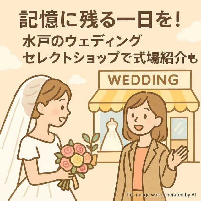 記憶に残る一日を！水戸のウェディングセレクトショップで式場紹介も