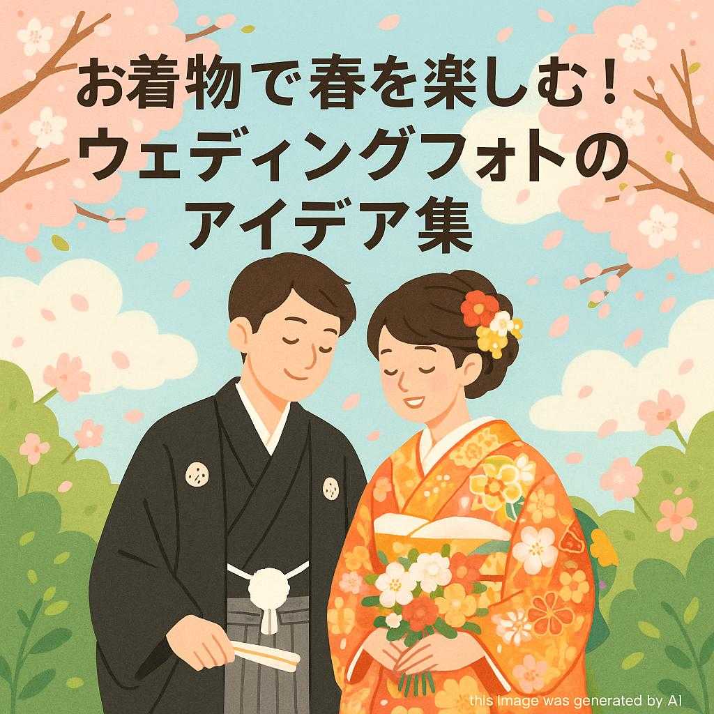 お着物で春を楽しむ!ウェディングフォトのアイデア集