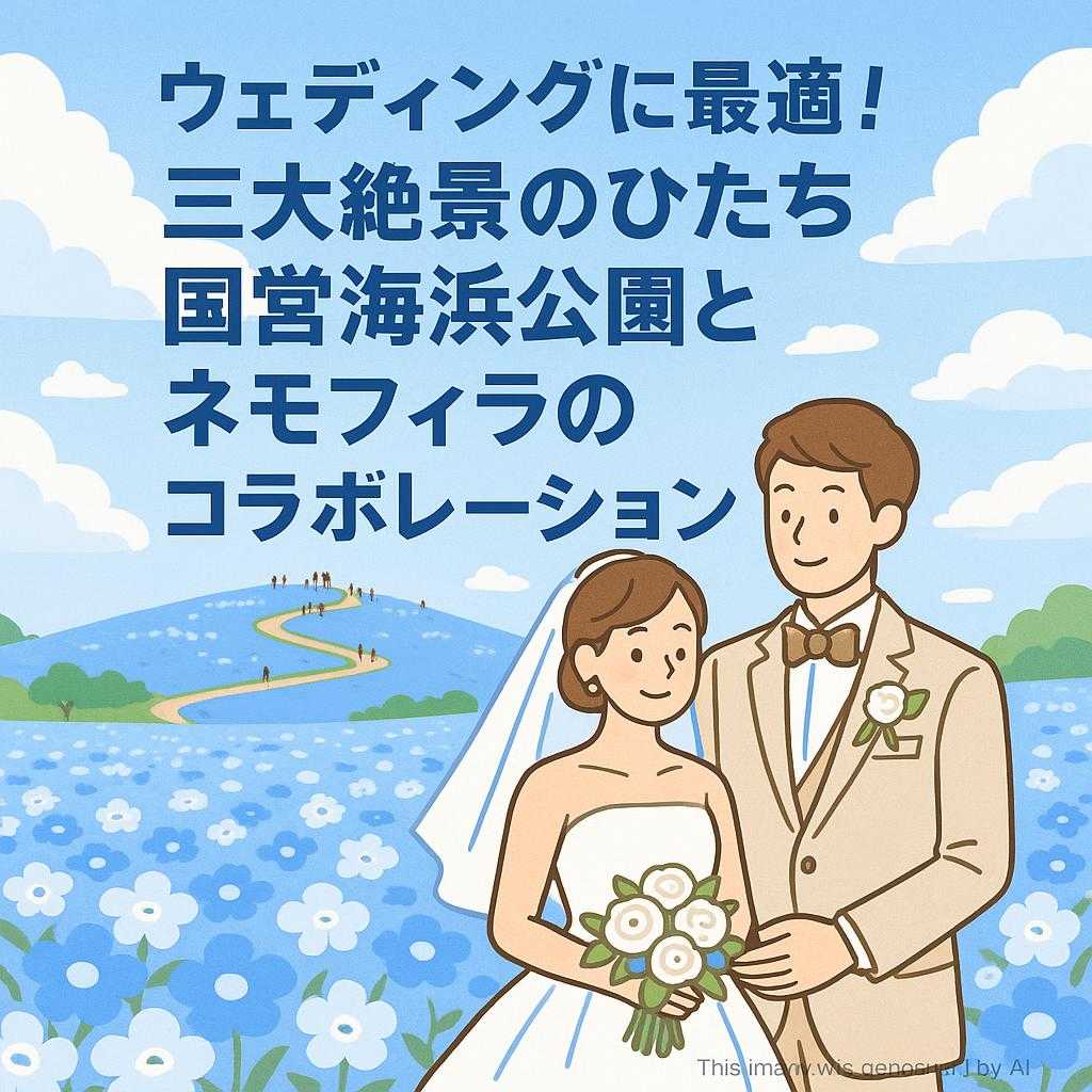 ウェディングに最適！三大絶景のひたち国営海浜公園とネモフィラのコラボレーション