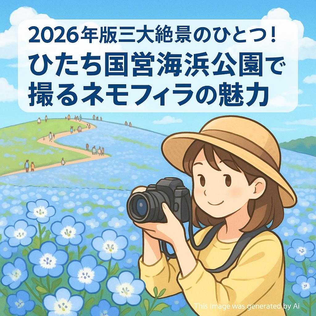 2026年版三大絶景のひとつ!ひたち国営海浜公園で撮るネモフィラの魅力