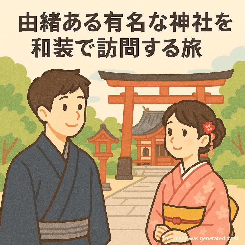 由緒ある有名な神社を和装で訪問する旅