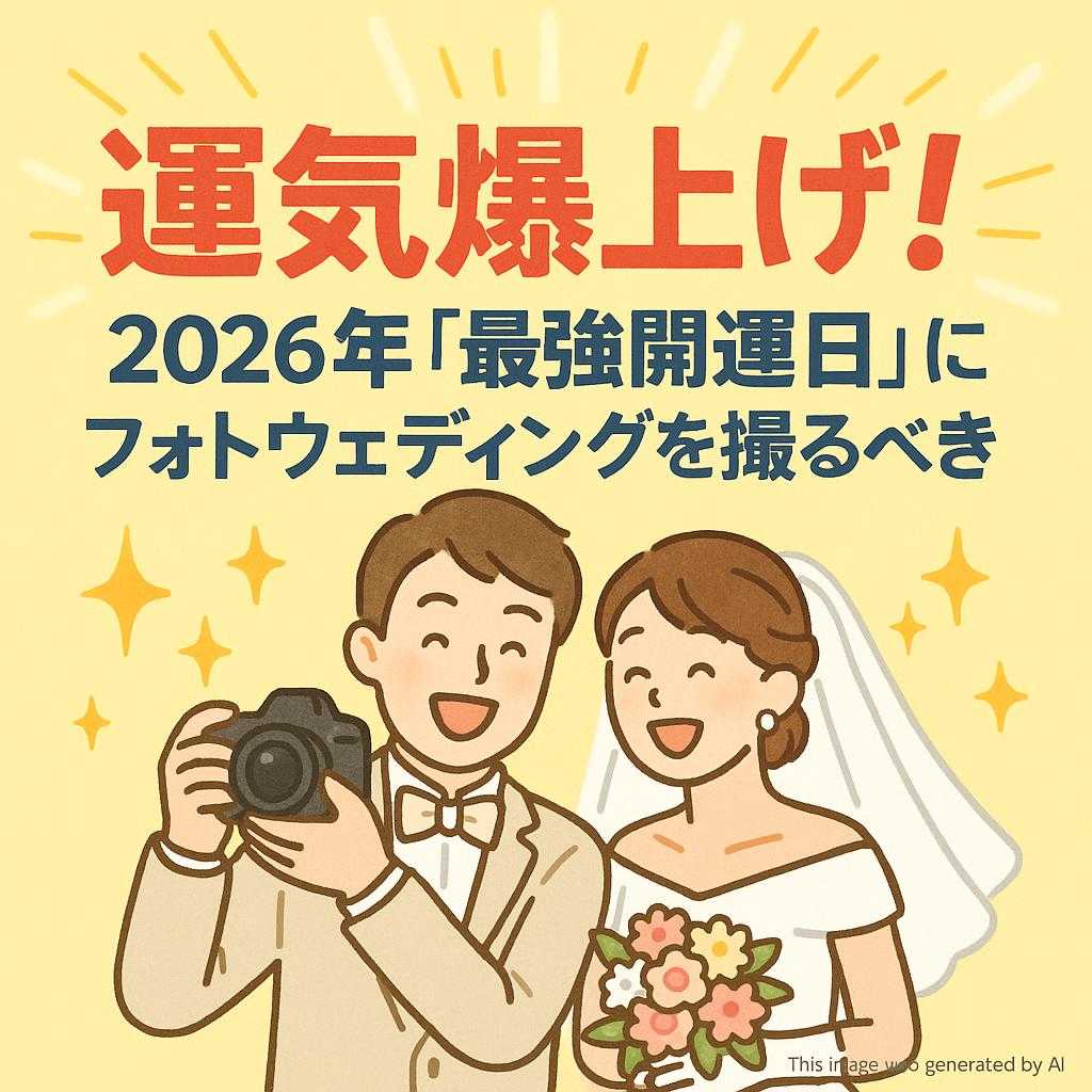 運気爆上げ!2026年「最強開運日」にフォトウェディングを撮るべき